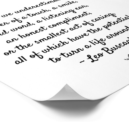 POSTER MOTIVÉ DE LA GENTILLESSE (Coin)