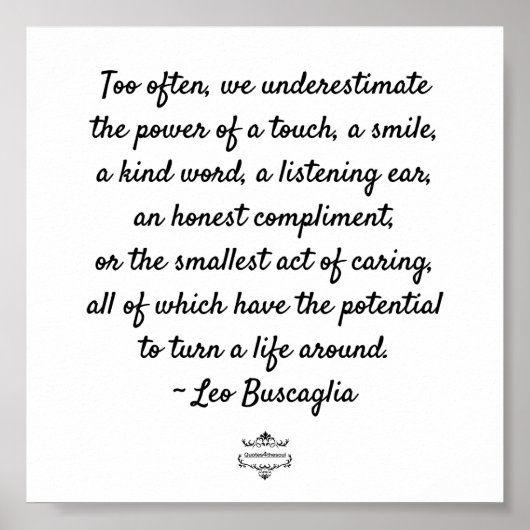 POSTER MOTIVÉ DE LA GENTILLESSE (Devant)