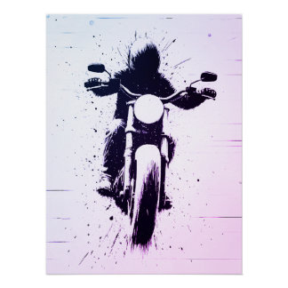 Poster Moto à cheval