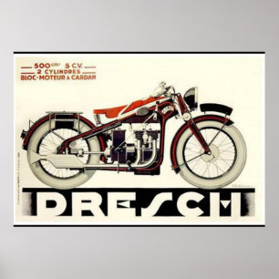 Poster Moto ancienne française 500 cm3