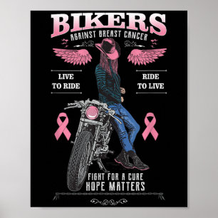 Poster Moto Cancer Du Sein Guerriers Et Survivants Su