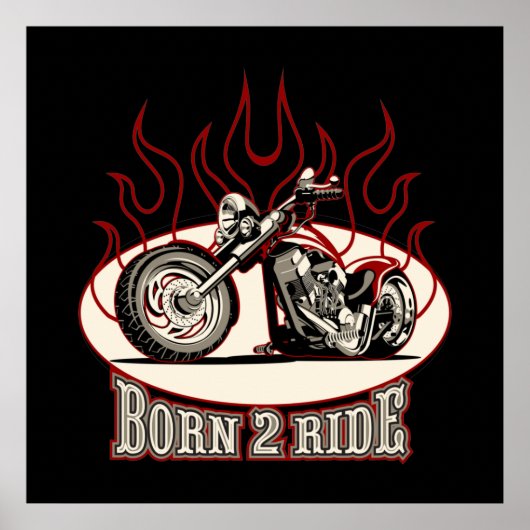 Poster Moto caricature (Devant)