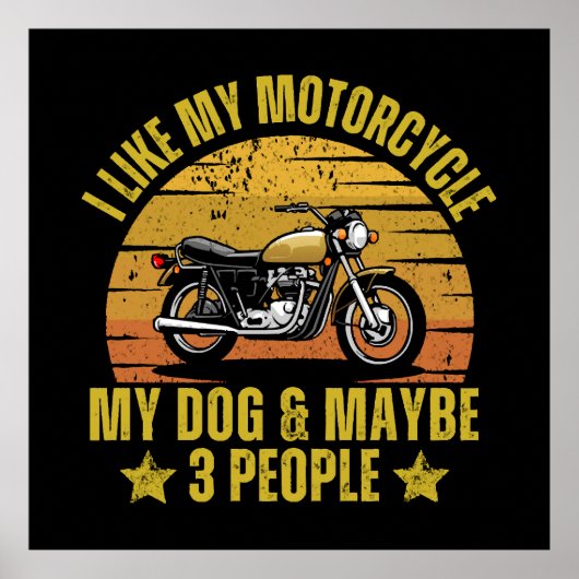 Poster Moto Chien (Devant)