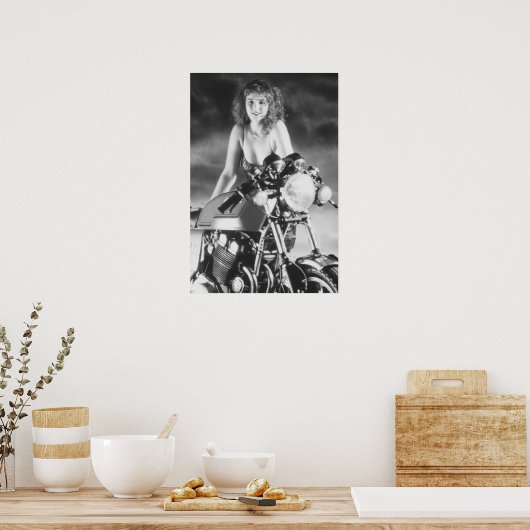 Poster Moto classique Pinup Classic (Cuisine)