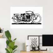 Poster Moto classique V (Bureau à domicile)