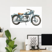 Poster Moto classique VII (Bureau à domicile)