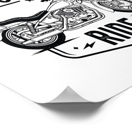 Poster Moto dans Desert Cactus Western Set (2) (Coin)