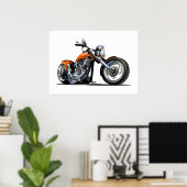 Poster Moto-dessin (Bureau à domicile)