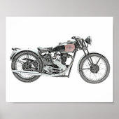 Poster Moto Excelsior Warrior 1938 (Devant)