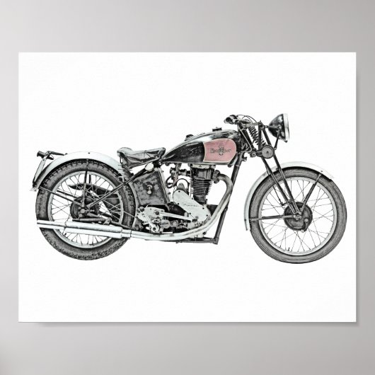 Poster Moto Excelsior Warrior 1938 (Devant)
