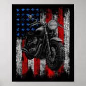 Poster Moto Graphic Mens Biker American Flag (Devant)