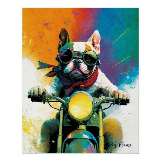 Poster Moto, Moto - Anime French Bulldog 001 (Devant)