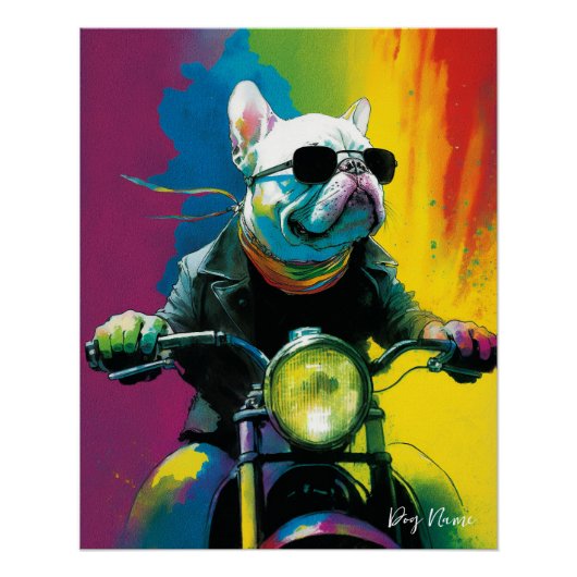 Poster Moto, Moto - Anime French Bulldog 003 (Devant)