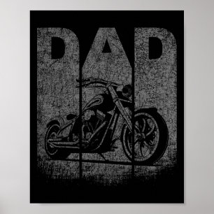 Poster Moto papa Fête des pères Moto Graphique