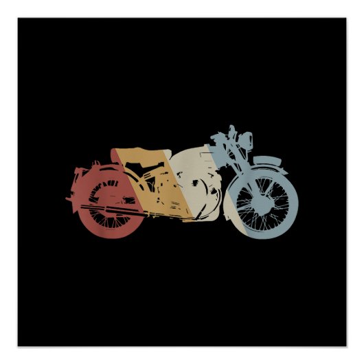 Poster Moto style rétro Vintage (Devant)