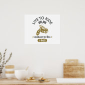 Poster Moto vintage (Cuisine)