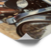 Poster moto vintage fille moto (Coin)