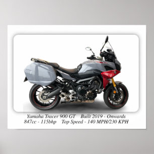 Poster Moto Yamaha Tracer 900 GT - Format A3 Imprimer