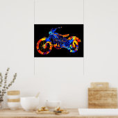 POSTER MOTOCROIX MODERNE ET TENDANCE ART COLORÉ ABSTRAIT (Cuisine)