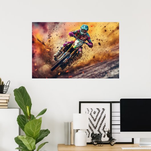 Poster Motocross (Bureau à domicile)
