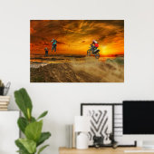 Poster Motocross À Dusk (Bureau à domicile)
