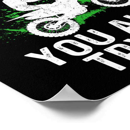 Poster Motocross À Vélo Irrégulier Si Vous N'Êtes Pas En  (Coin)