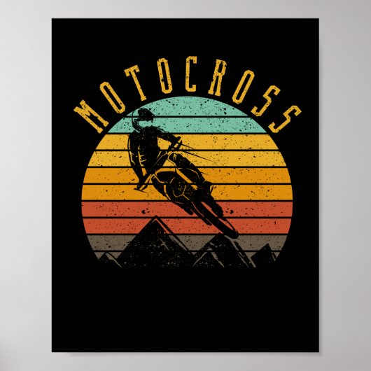 Poster Motocross Biker Dirt Vélo Rider Enduro Biker (Devant)