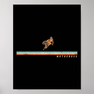 Poster Motocross Dirt Bike Motocross Vintage Retro