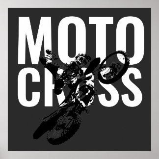 Poster Motocross Motorcycle Sport Pop Art
