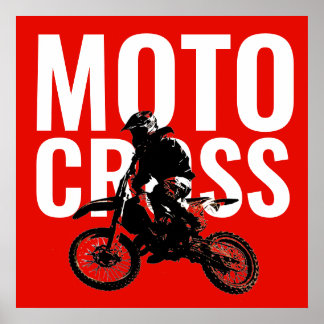Poster Motocross Motorcycle Sport Pop Art