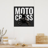 Poster Motocross Motorcycle Sport Pop Art (Cuisine)