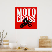 Poster Motocross Motorcycle Sport Pop Art (Cuisine)
