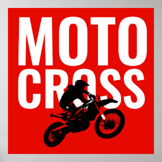 Poster Motocross Motorcycle Sport Pop Art