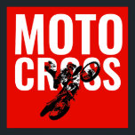 Poster Motocross Motorcycle Sport Pop Art<br><div class="desc">Image d'art pop motocross</div>