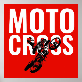 Poster Motocross Motorcycle Sport Pop Art