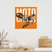 Poster Motocross Motorcycle Sport Pop Art (Cuisine)
