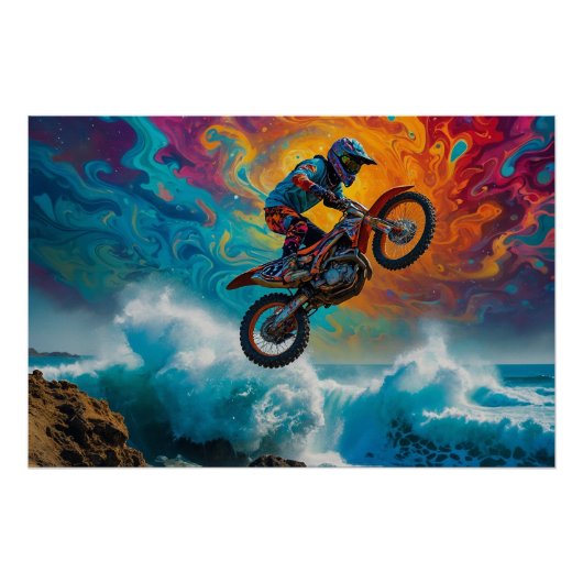 Poster Motocross Racer Coastal Event (Devant)