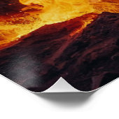 Poster Motocross Racer et éruption volcanique (Coin)