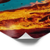 Poster Motocross Rider Échapper à la lave (Coin)