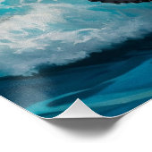 Poster Motocross Rider Racing the Waves (Coin)