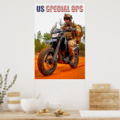 POSTER MOTOCYCLE SPÉCIAL OPS AMÉRICAIN (Cuisine)