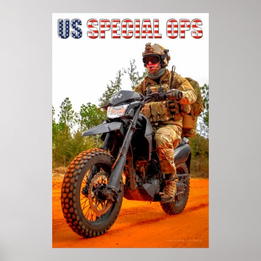 POSTER MOTOCYCLE SPÉCIAL OPS AMÉRICAIN (Devant)