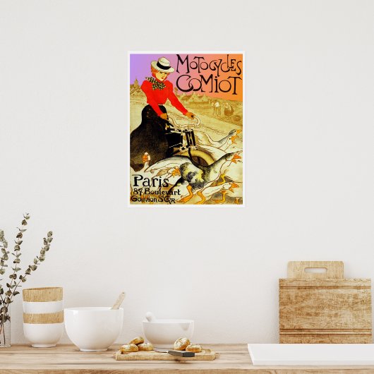 Poster Motocycles Comiot (Cuisine)