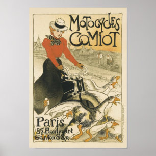 Poster Motocycles Comiot Par Theophile Alexandre Steinlen