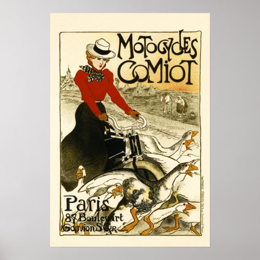 Poster MOTOCYCLES COMIOT Paris Vélo Theophile Steinlen (Devant)