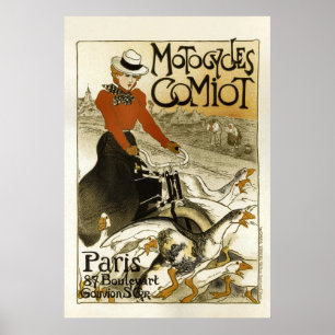 Poster Motocycles Comiot Vintage French Advertising