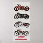 Poster MOTOCYCLES vintages (Devant)