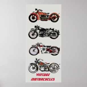 Poster MOTOCYCLES vintages