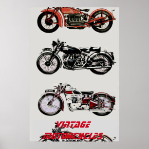 Poster MOTOCYCLES vintages