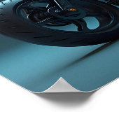 Poster Motocyclette Futuriste (Coin)